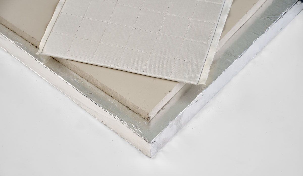 Microporous Insulation Panels with Adhesive Aluminum