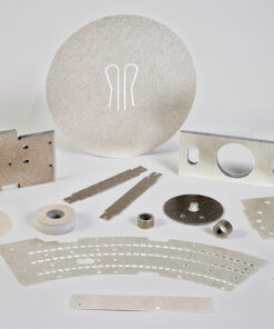 Piezas de mica troquelada