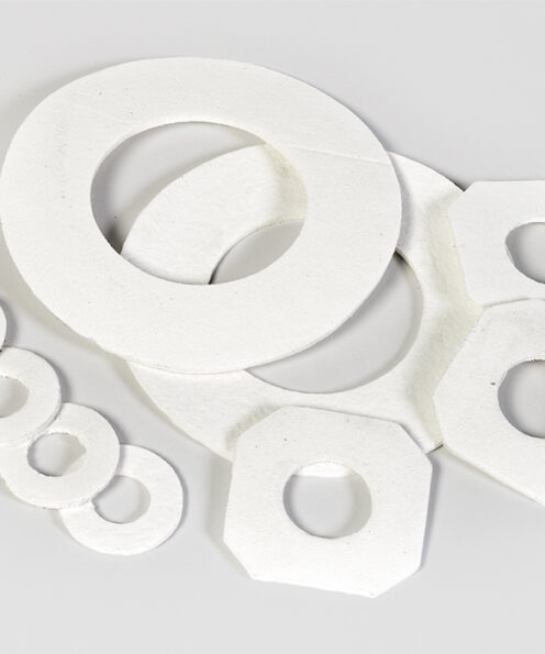 Die-Cut paper, felt, or blanket pieces pieces of ceramic fiber