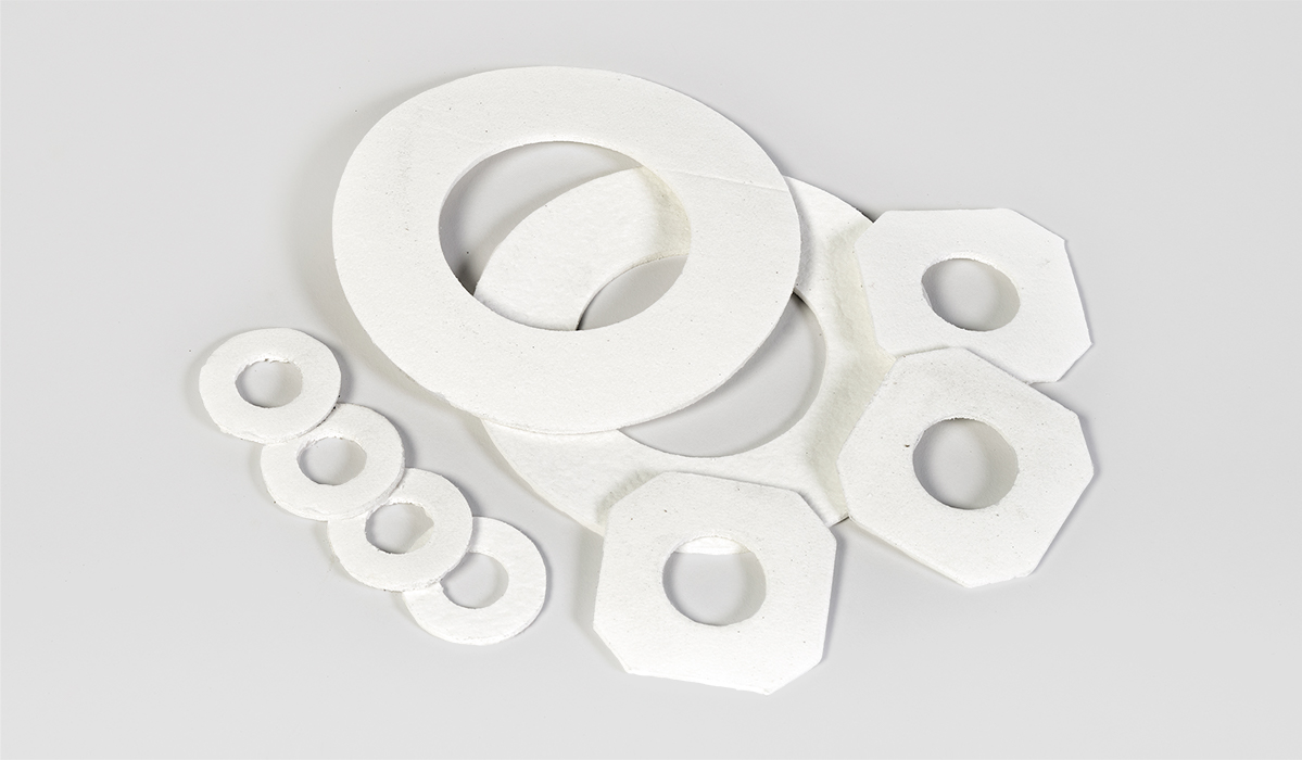 Die-Cut paper, felt, or blanket pieces pieces of ceramic fiber